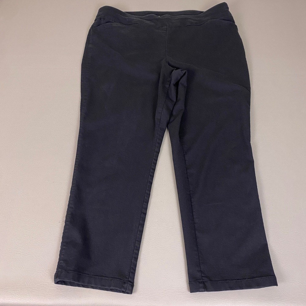 Croft & Barrow Effortless Stretch Pants Plus Size 18 Short Navy Blue Ankle